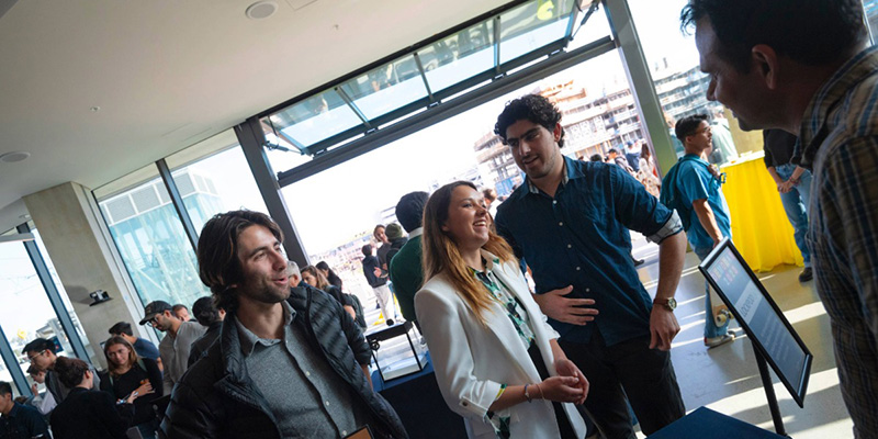 UC San Diego students at a networking event